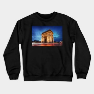 Arc de Triomphe, Travel Poster Crewneck Sweatshirt